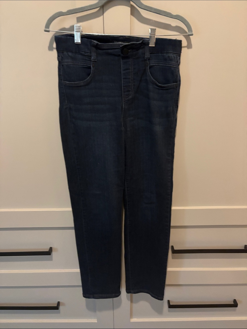 Liverpool High-Rise Dark Blue Slim Straight Jeans